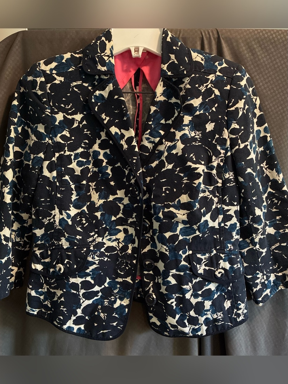 J.Crew Vintage Floral Print 3-Button Single Breasted 100% Cotton Blazer; Size S